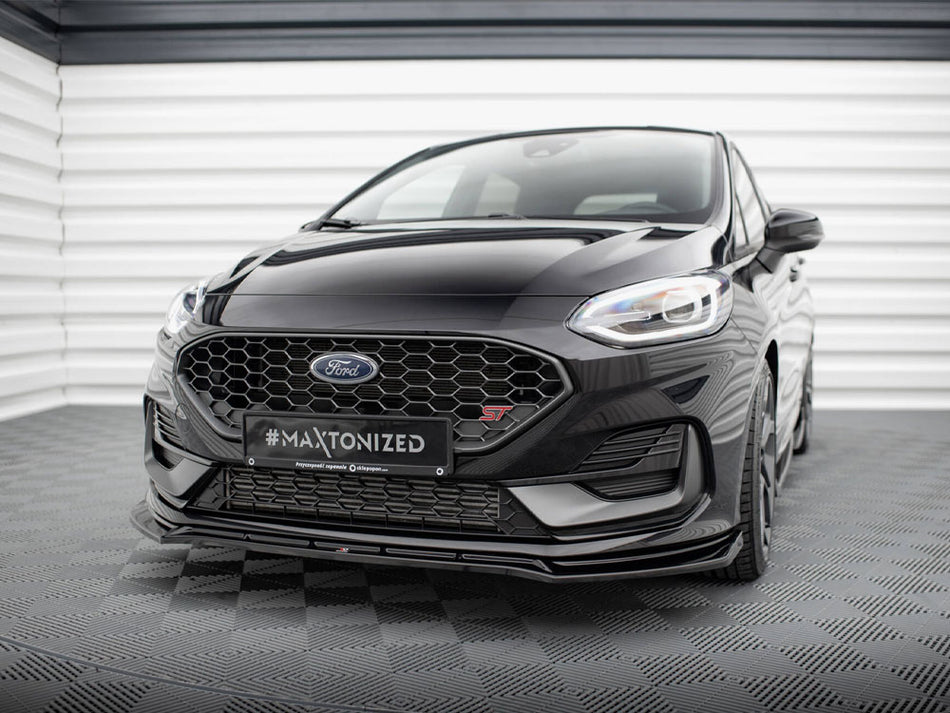 Maxton Design Front Splitter V.4 Ford Fiesta ST / ST-Line Mk8 Facelift - FO-FI-8F-ST-FD4G - Image 2