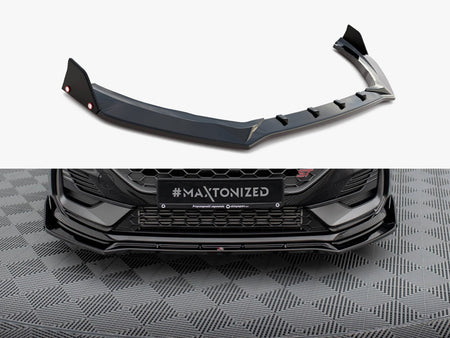 Maxton Design Front Splitter V.4 + Flaps Ford Fiesta ST / ST-Line Mk8 Facelift - FO-FI-8F-ST-FD4G+FSF1B - Image 1