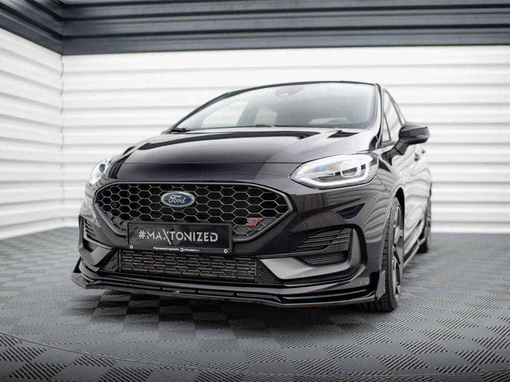 Maxton Design Front Splitter V.4 + Flaps Ford Fiesta ST / ST-Line Mk8 Facelift - FO-FI-8F-ST-FD4G+FSF1B - Image 2