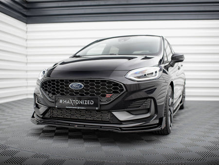 Maxton Design Front Splitter V.4 + Flaps Ford Fiesta ST / ST-Line Mk8 Facelift - FO-FI-8F-ST-FD4G+FSF1B - Image 2