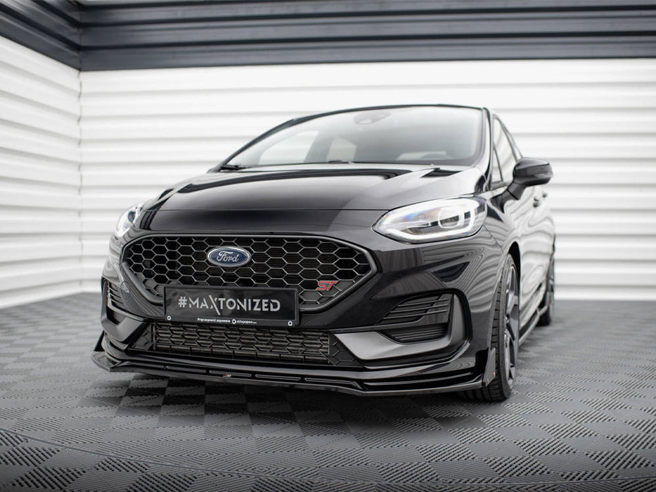 Maxton Design Front Splitter V.4 + Flaps Ford Fiesta ST / ST-Line Mk8 Facelift - FO-FI-8F-ST-FD4G+FSF1B - Image 2