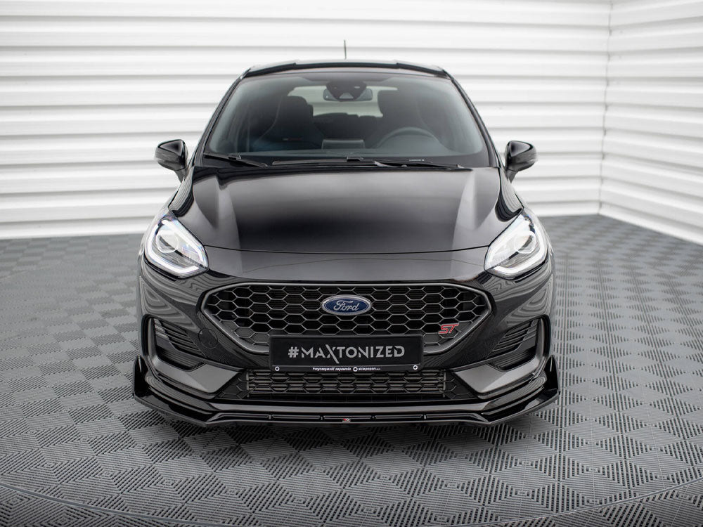 Maxton Design Front Splitter V.4 + Flaps Ford Fiesta ST / ST-Line Mk8 Facelift - FO-FI-8F-ST-FD4G+FSF1B - Image 3