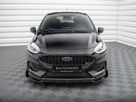 Maxton Design Front Splitter V.4 + Flaps Ford Fiesta ST / ST-Line Mk8 Facelift - FO-FI-8F-ST-FD4G+FSF1B - Image 3
