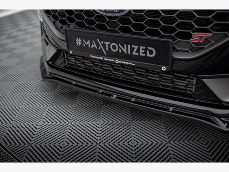 Maxton Design Front Splitter V.4 + Flaps Ford Fiesta ST / ST-Line Mk8 Facelift - FO-FI-8F-ST-FD4G+FSF1B - Image 4