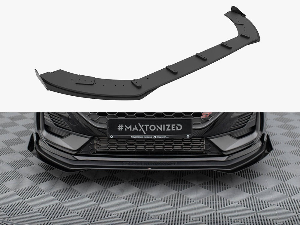 Maxton Design Street PRO Front Splitter + Flaps Ford Fiesta ST Mk8 Facelift - FOFI8FSTCNC-FD1B+FSF1G - Image 1
