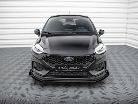 Maxton Design Street PRO Front Splitter + Flaps Ford Fiesta ST Mk8 Facelift - FOFI8FSTCNC-FD1B+FSF1G - Image 3