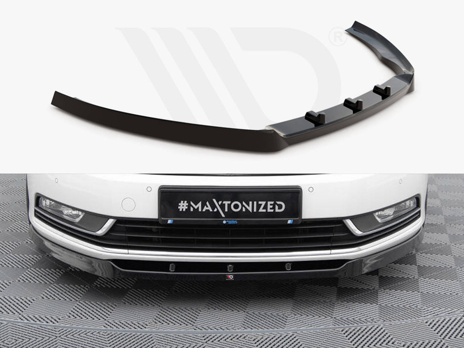 MAXTON DESIGN Front Splitter V.1 Volkswagen Passat B7 - Carbon Look