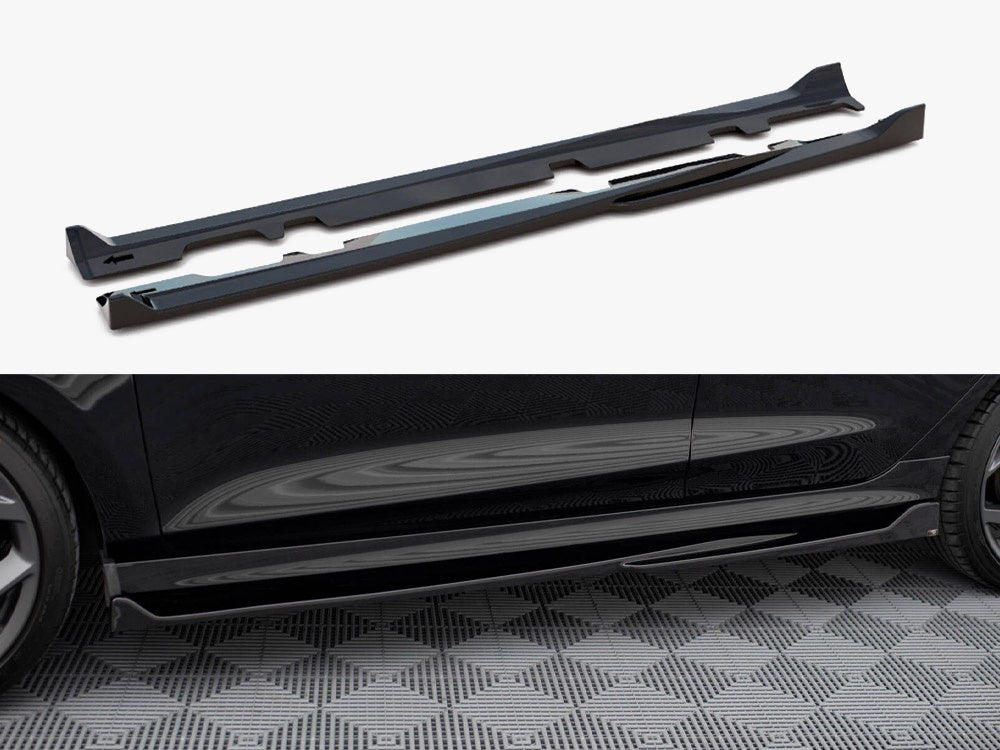 Maxton Design Side Skirts Diffusers V.4 Ford Fiesta Mk8 ST / ST-Line - FO-FI-8-ST-SD3G - Image 1