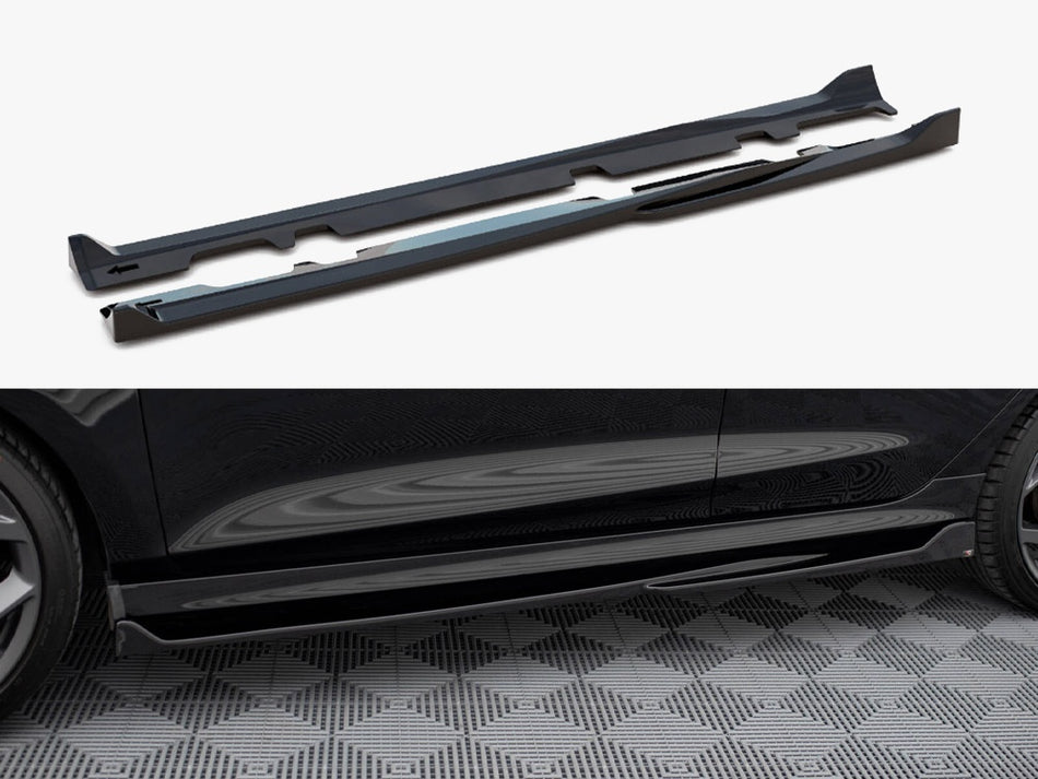 Maxton Design Side Skirts Diffusers V.4 Ford Fiesta Mk8 ST / ST-Line - FO-FI-8-ST-SD3G - Image 1