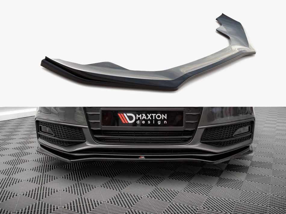 Maxton Design Front Splitter V.4 Audi A4 S-Line / S4 B8 Facelift - AU-A4-B8F-SLINE-FD2G - Image 1