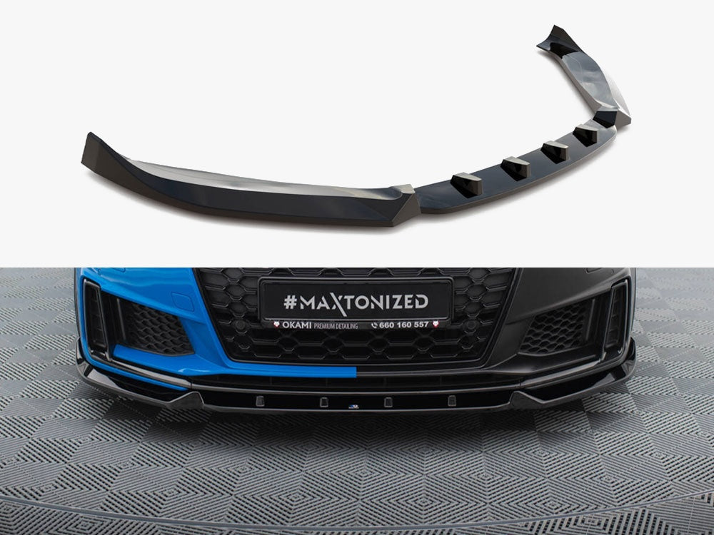 Maxton Design Front Splitter V.1 Audi TT S / TT S-Line 8S Facelift - AU-TT-3F-S-FD1G - Image 1