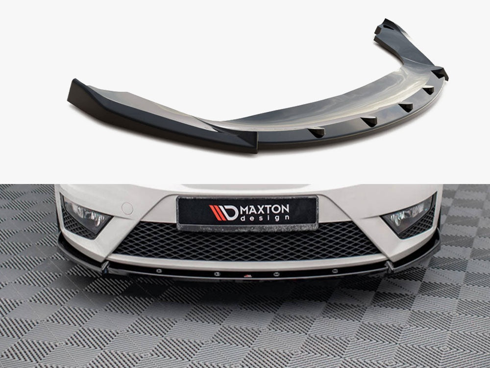 Maxton Design Front Splitter V.2 Seat Ibiza FR SC Mk4 Facelift - SE-IB-4F-FR-SC-FD2G - Image 1