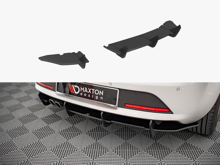 Maxton Design Street PRO Rear Diffuser Seat Ibiza FR SC Mk4 Facelift - Black-Red - SEIB4FRSCCNC-RS1B+BRBI - Image 1