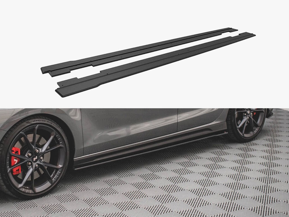 Maxton Design Street PRO Side Skirts Diffusers V.2 Hyundai I30 N Mk3 / Mk3 FL - HYI303FNCNC-SD1B - Image 1