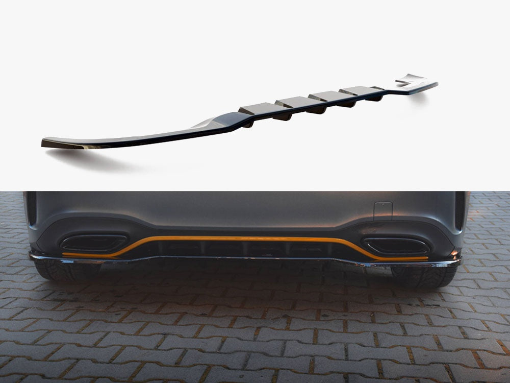 Maxton Design Rear Splitter (Vertical Bars) Mercedes-Benz A Hatchback AMG Line W177 - ME-A-177-AMGLINE-RD1G+RD2G - Image 1