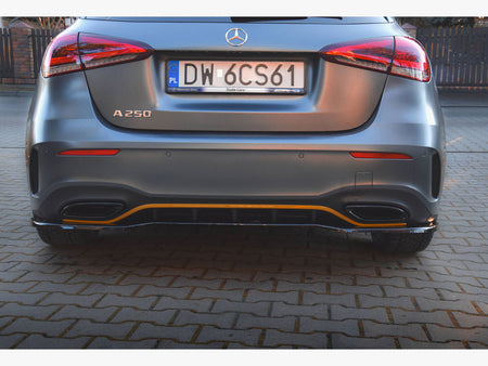 Maxton Design Rear Splitter (Vertical Bars) Mercedes-Benz A Hatchback AMG Line W177 - ME-A-177-AMGLINE-RD1G+RD2G - Image 3