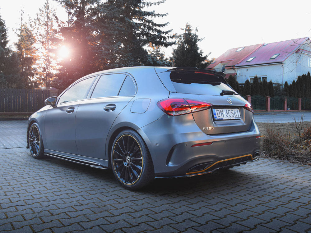 Maxton Design Rear Splitter (Vertical Bars) Mercedes-Benz A Hatchback AMG Line W177 - ME-A-177-AMGLINE-RD1G+RD2G - Image 2