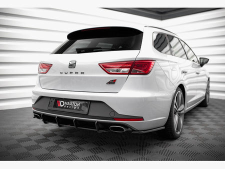 Maxton Design Street PRO Rear Diffuser Seat Leon Cupra Sportstourer Mk3 - SELE3CUSTCNC-RS1B - Image 2