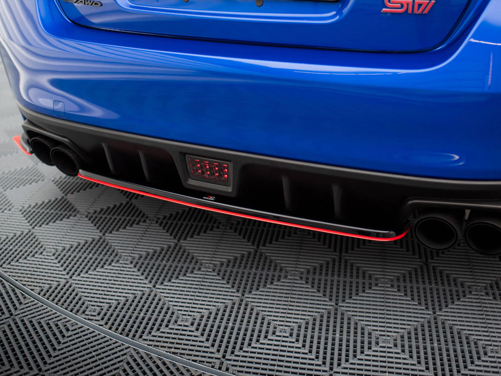 Maxton Design Central Rear Splitter V.2 Subaru WRX STI - SUIM4WRXSTI-RD1RRED+RD1G - Image 3