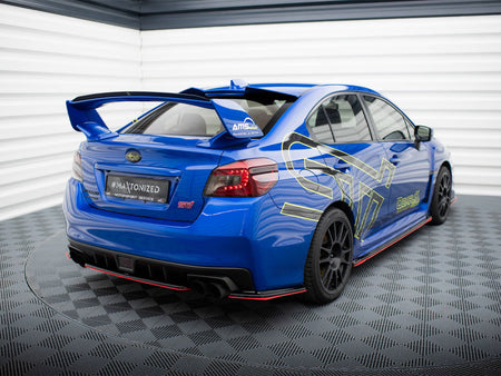 Maxton Design Rear Side Splitters V.2 Subaru WRX STI - SUIM4WRXSTI-RSD1RRED+RSD1G - Image 2