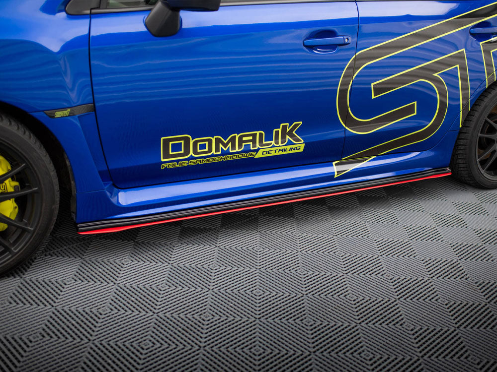 Maxton Design Side Skirts Diffusers V.2 Subaru WRX STI - SUIM4WRXSTI-SD2RRED+SD2G - Image 3