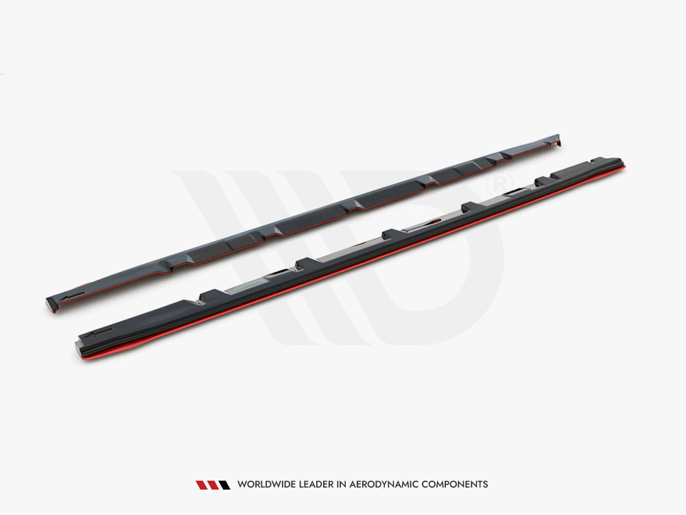 Maxton Design Side Skirts Diffusers V.2 Subaru WRX STI - SUIM4WRXSTI-SD2RRED+SD2G - Image 5