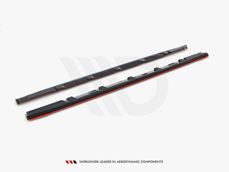 Maxton Design Side Skirts Diffusers V.2 Subaru WRX STI - SUIM4WRXSTI-SD2RRED+SD2G - Image 5