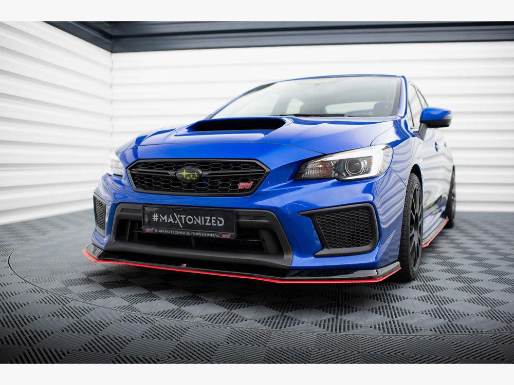 Maxton Design Front Splitter V.2 Subaru WRX STI Mk1 Facelift - SU-IM-4F-WRX-STI-FD1G+FD1RRED - Image 2