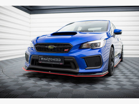 Maxton Design Front Splitter V.2 Subaru WRX STI Mk1 Facelift - SU-IM-4F-WRX-STI-FD1G+FD1RRED - Image 2