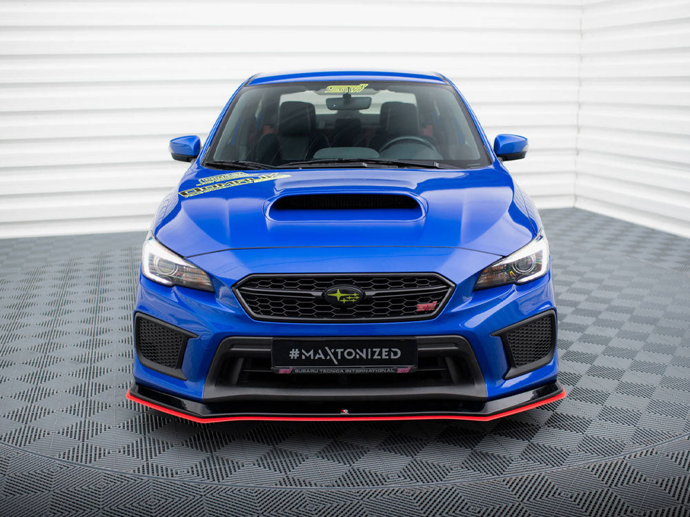 Maxton Design Front Splitter V.2 Subaru WRX STI Mk1 Facelift - SU-IM-4F-WRX-STI-FD1G+FD1RRED - Image 3