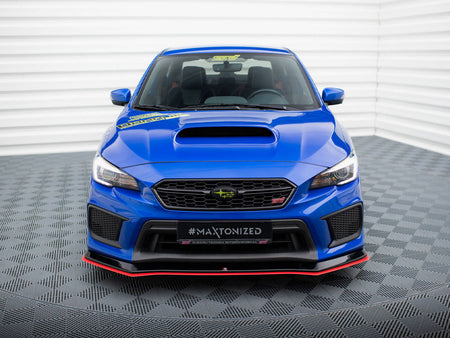 Maxton Design Front Splitter V.2 Subaru WRX STI Mk1 Facelift - SU-IM-4F-WRX-STI-FD1G+FD1RRED - Image 3