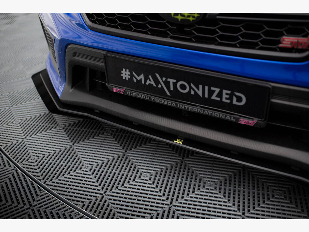 Maxton Design Street PRO Front Splitter + Flaps Subaru WRX STI Mk1 Facelift - SUIM4FWRXSTICNC-FD1B+FSF1G - Image 4