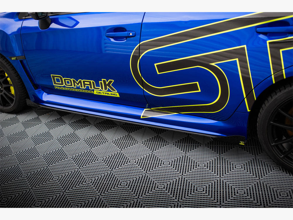 Maxton Design Street PRO Side Skirts Diffusers + Flaps Subaru WRX STI Mk1 - SUIM4FWRXSTICNC-SD1B+SF1G - Image 4