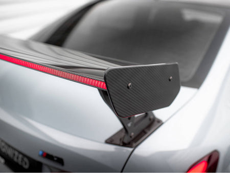 Maxton Design Carbon Spoiler With External Brackets Uprights + LED BMW M3 G80 / M340i G20 / 3 M-Pack G20 / 3 Standard G20 - CF-BM-3-G80-M-WING5-EXT-245-P+LED - Image 10