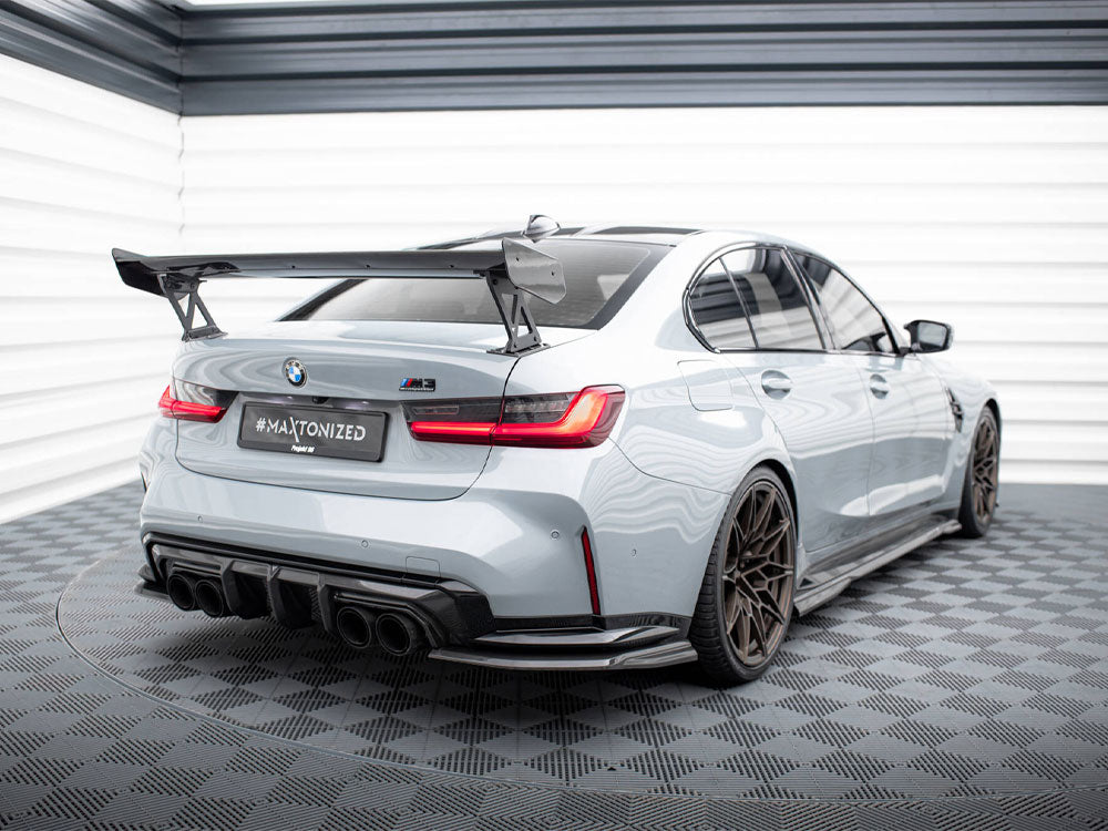 Maxton Design Carbon Spoiler With External Brackets Uprights BMW M3 G80 / M340i G20 / 3 M-Pack G20 / 3 Standard G20 - CF-BM-3-G80-M-WING5-EXT-245-P - Image 2
