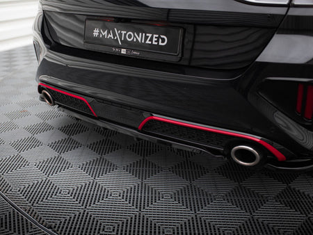 Maxton Design Central Rear Splitter (Vertical Bars) Kia Ceed GT Mk3 Facelift - KI-CE-3F-GT-RD1G+RD2G - Image 4
