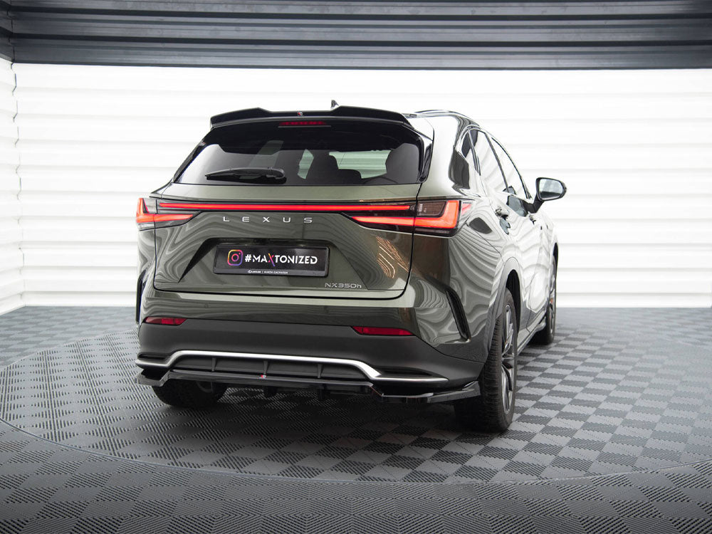 Maxton Design Central Rear Splitter (Vertical Bars) Lexus NX F-Sport Mk2 - LE-NX-2-FSPORT-RD1G+RD2G - Image 2