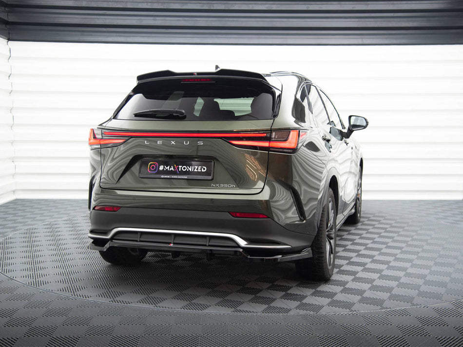 Maxton Design Central Rear Splitter (Vertical Bars) Lexus NX F-Sport Mk2 - LE-NX-2-FSPORT-RD1G+RD2G - Image 2
