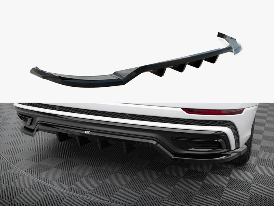 Maxton Design Central Rear Splitter (Vertical Bars) Audi Q8 S-Line Mk1 - AU-Q8-1-SLINE-RD1G+RD2G - Image 1