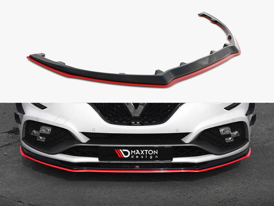 Maxton Design Front Splitter V.3 Renault Megane RS Mk4 - RE-ME-4-RS-FD2G+FD2RRED - Image 1
