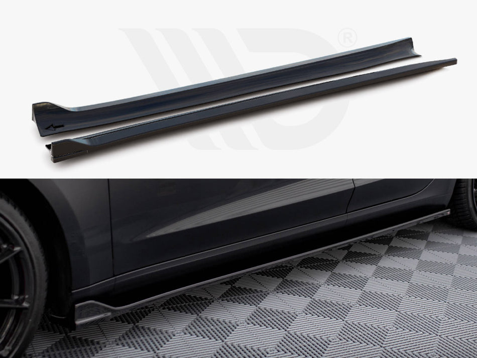 MAXTON DESIGN Side Skirts Diffusers V.2 Tesla Model 3