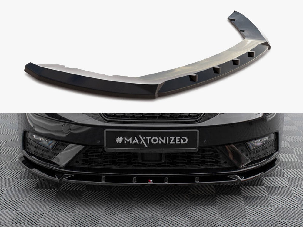 Maxton Design Front Splitter V.1 Seat Leon Mk3 Facelift - SE-LE-3F-FD1G - Image 1