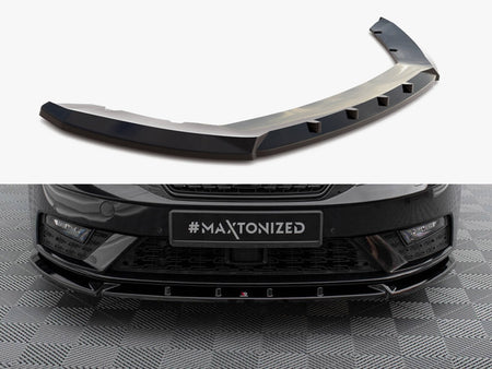 Maxton Design Front Splitter V.1 Seat Leon Mk3 Facelift - SE-LE-3F-FD1G - Image 1