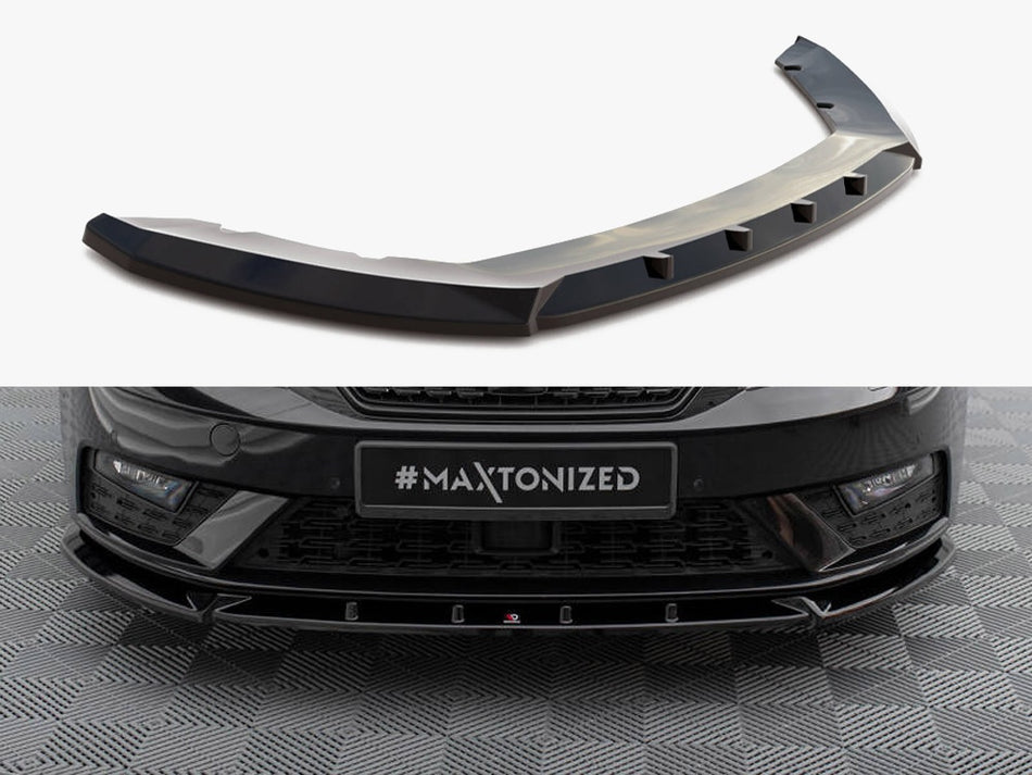 Maxton Design Front Splitter V.1 Seat Leon Mk3 Facelift - SE-LE-3F-FD1G - Image 1