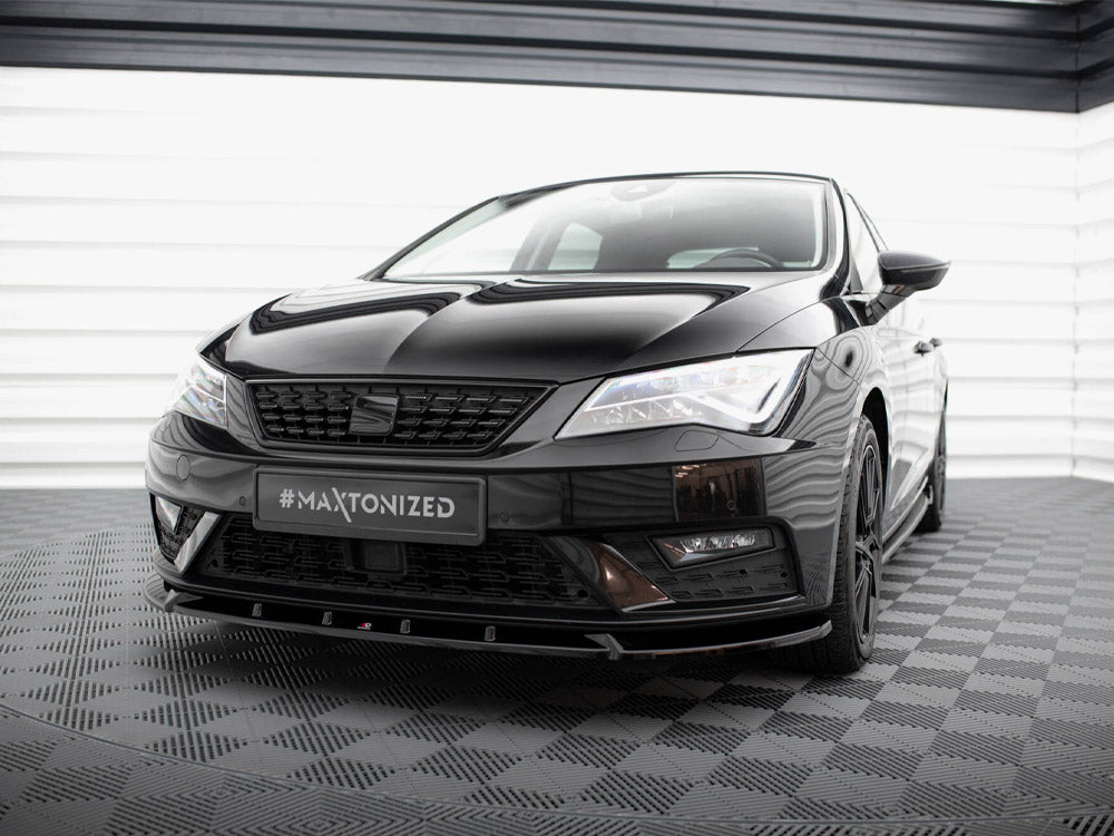 Maxton Design Front Splitter V.1 Seat Leon Mk3 Facelift - SE-LE-3F-FD1G - Image 2