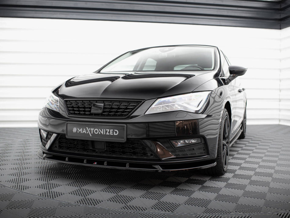 Maxton Design Front Splitter V.1 Seat Leon Mk3 Facelift - SE-LE-3F-FD1G - Image 2