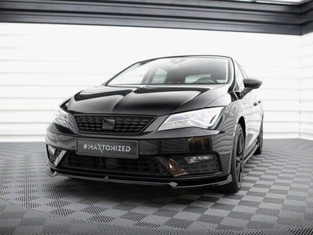 Maxton Design Front Splitter V.2 Seat Leon Mk3 Facelift - SE-LE-3F-FD2G - Image 2