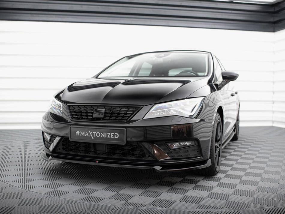 Maxton Design Front Splitter V.2 Seat Leon Mk3 Facelift - SE-LE-3F-FD2G - Image 2