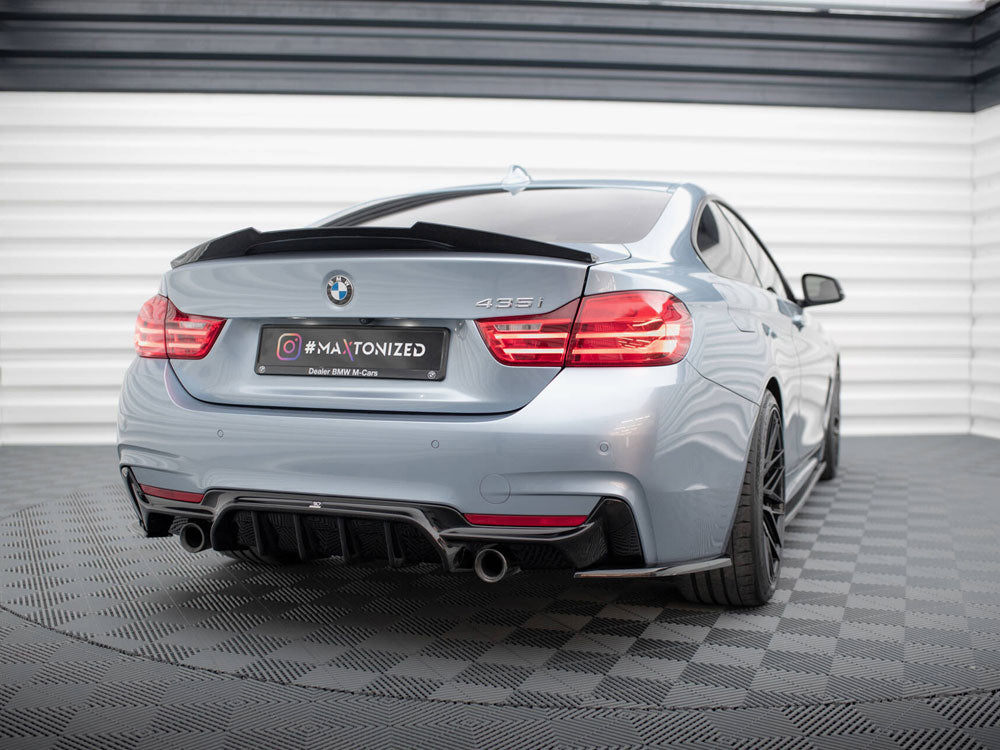 Maxton Design Rear Valance BMW 4 Coupe / Gran Coupe / Cabrio M-Pack F32 / F36 / F33 (Version with single exhausts on both sides) - BM-4-F32-MPACK-RS1GO_O - Image 2