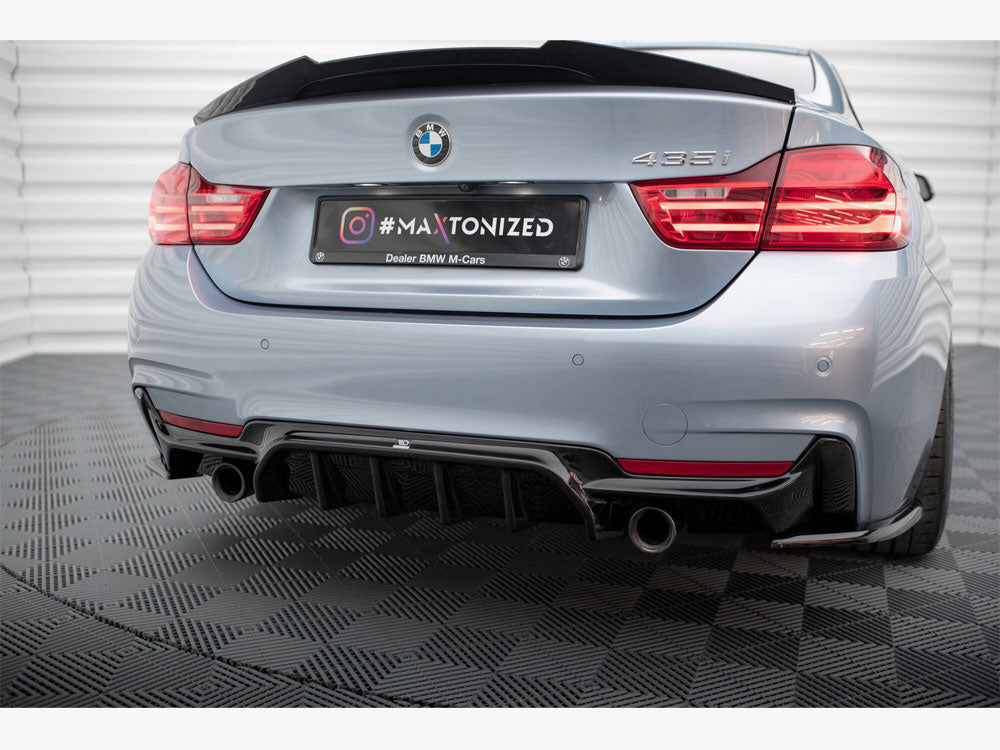 Maxton Design Rear Valance BMW 4 Coupe / Gran Coupe / Cabrio M-Pack F32 / F36 / F33 (Version with single exhausts on both sides) - BM-4-F32-MPACK-RS1GO_O - Image 3